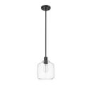 1-Light Mini-Pendant Light in Matte Black 