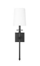 1-Light Wall Sconce in Matte Black