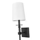 1-Light Wall Sconce in Matte Black 