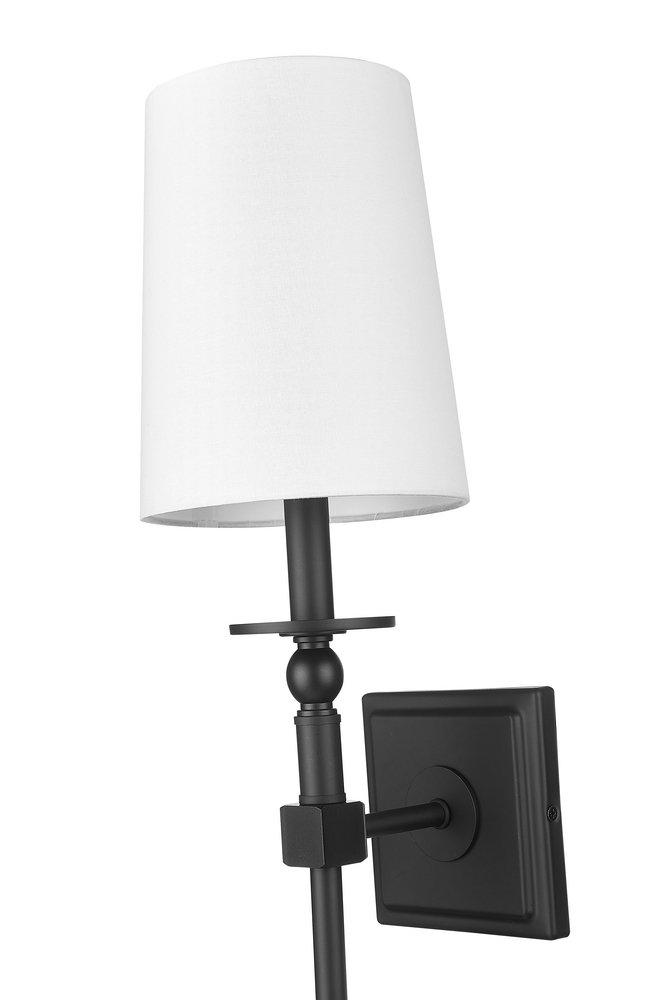 1-Light Wall Sconce in Matte Black 