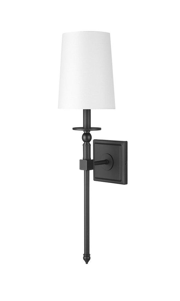 1-Light Wall Sconce in Matte Black 