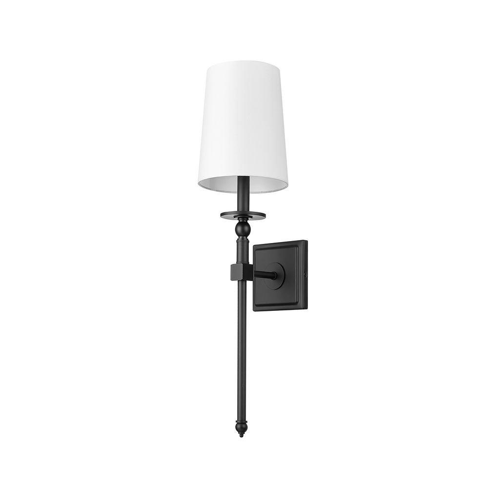 1-Light Wall Sconce in Matte Black 
