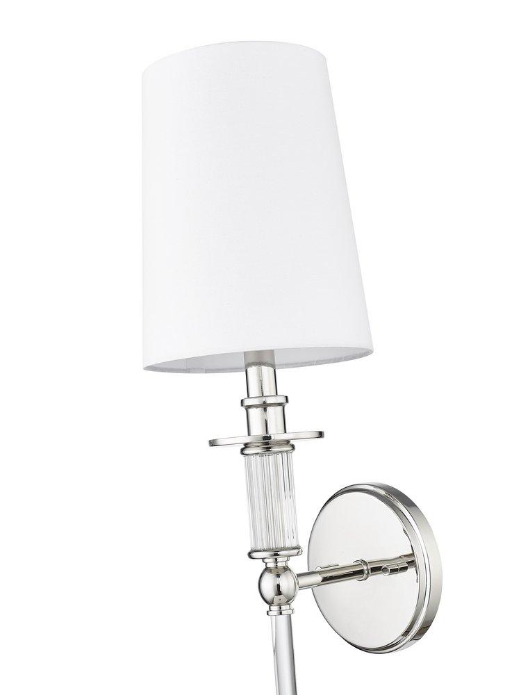 1-Light Wall Sconce in Polished Nickel 