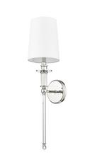 1-Light Wall Sconce in Polished Nickel 