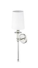 1-Light Wall Sconce in Polished Nickel 