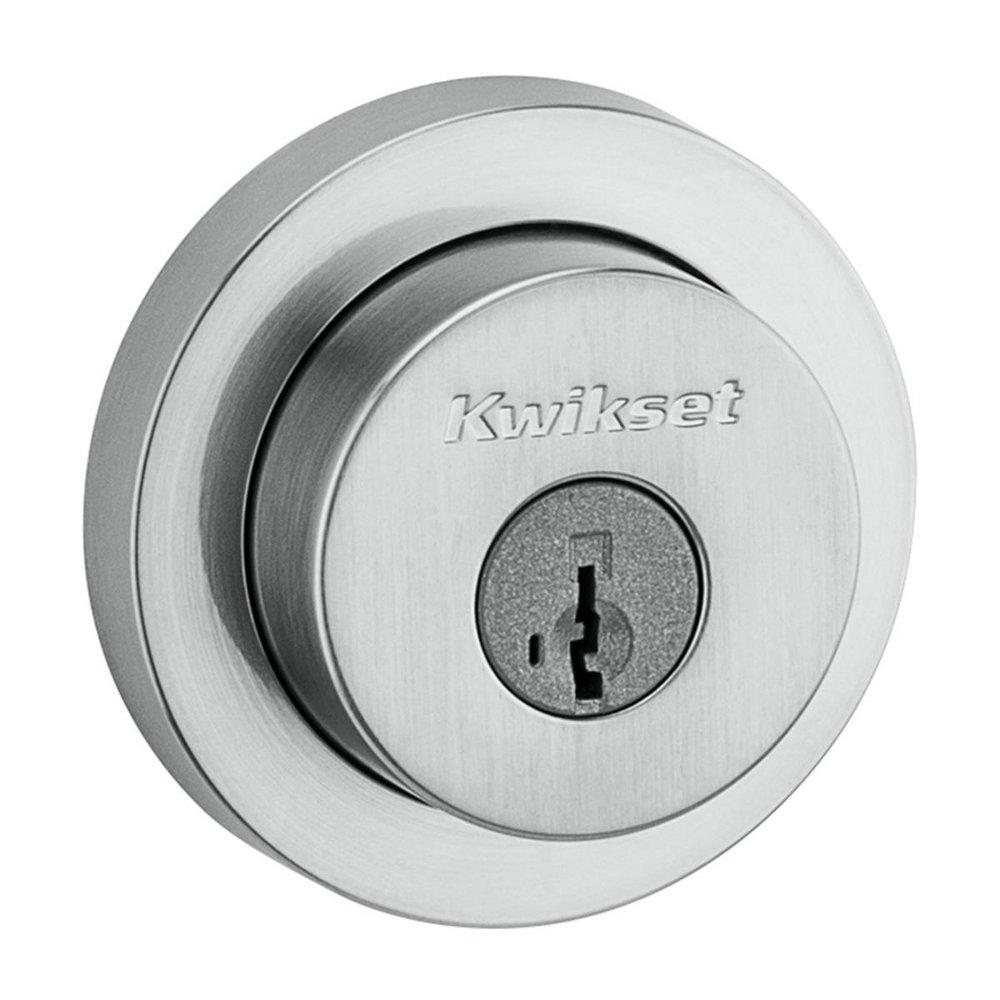 Smartkey Single Cylinder Deadbolt in Satin Chrome 