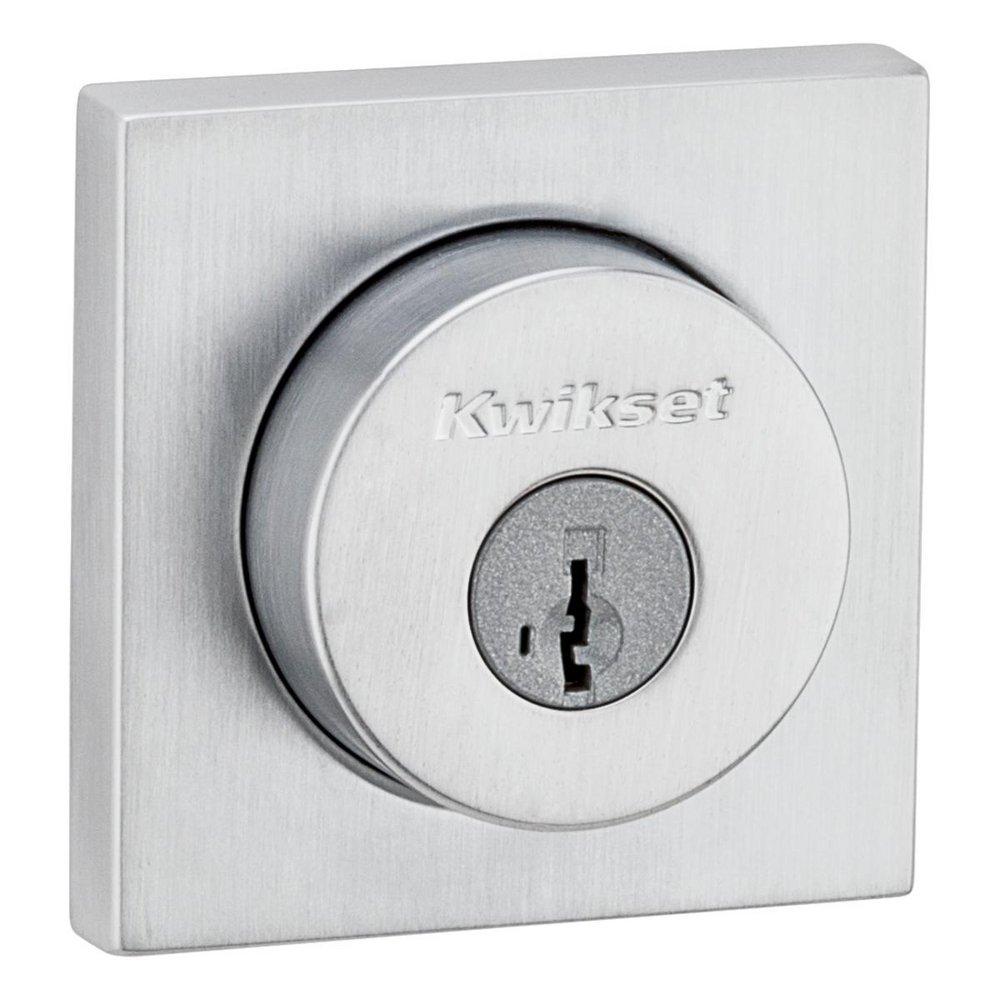 Smartkey Square Deadbolt in Satin Chrome 