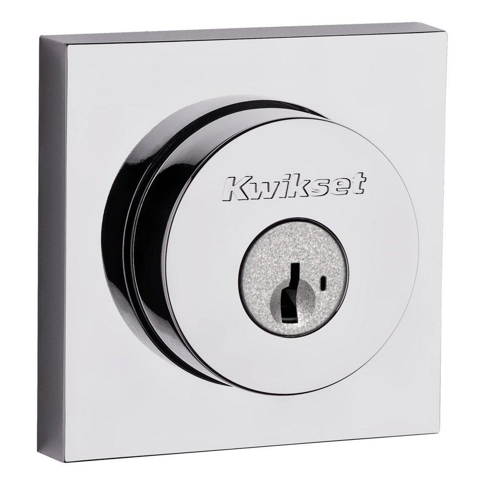 Smartkey Round Single Cylinder Deadbolt in Polished Chrome 