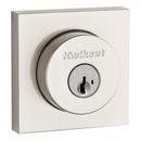 KWIKSET HALIFAX SQUARE SINGLE CYLINDER DEADBOLT W/ SMARTKEY SATIN NICKEL 