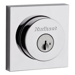 Smartkey Round Single Cylinder Deadbolt in Polished Chrome