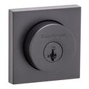 KWIKSET HALIFAX SQUARE DOUBLE CYLINDER DEADBOLT WITH SMARTKEY SECURITY MATTE BLACK