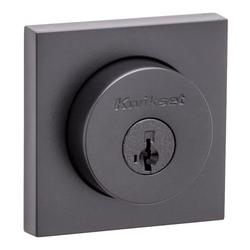 Smartkey Double Cylinder Square Deadbolt in Matte Black