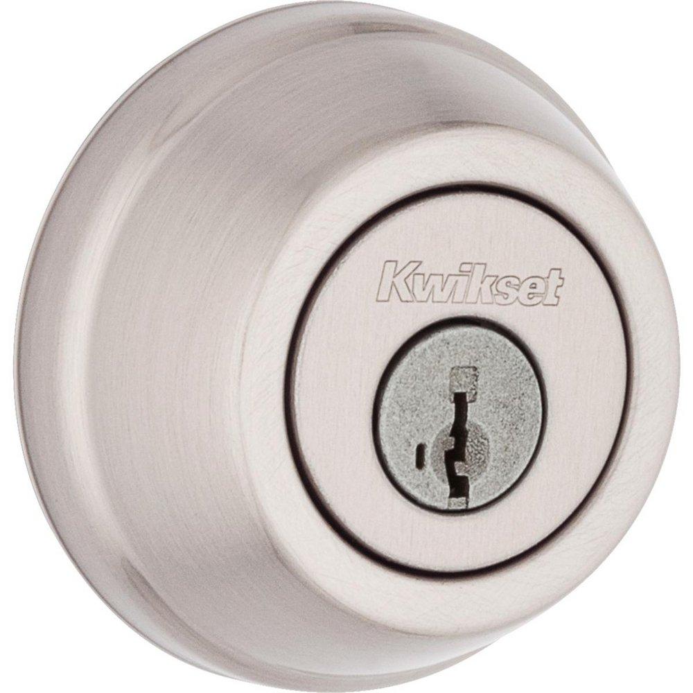 KWIKSET SINGLE CYLINDER DEADBOLT WITH SMARTKEY GRADE 2 SATIN NICKEL 