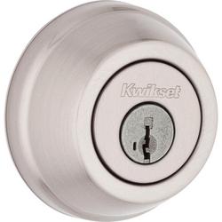 Smartkey Heavy-Duty Single Cylinder Deadbolt in Satin Nickel