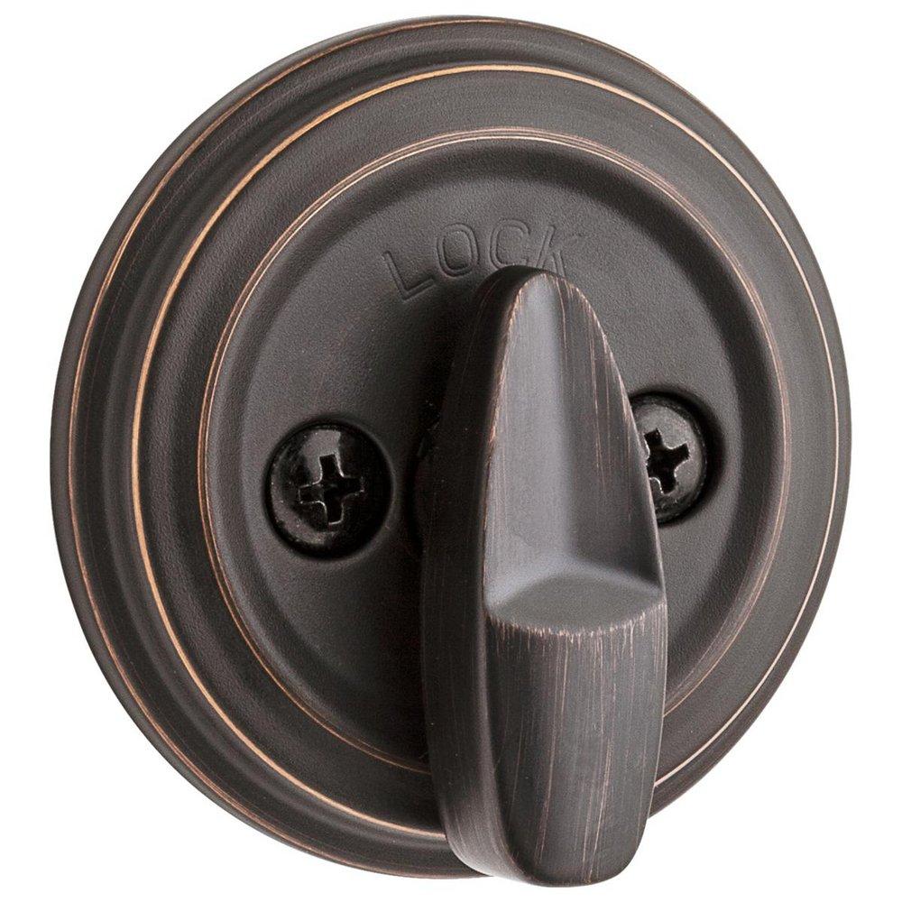 Smartkey One-Sided Deadbolt in Venetian Bronze 