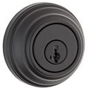 Deadbolt with Smartkey Security in Matte Black 