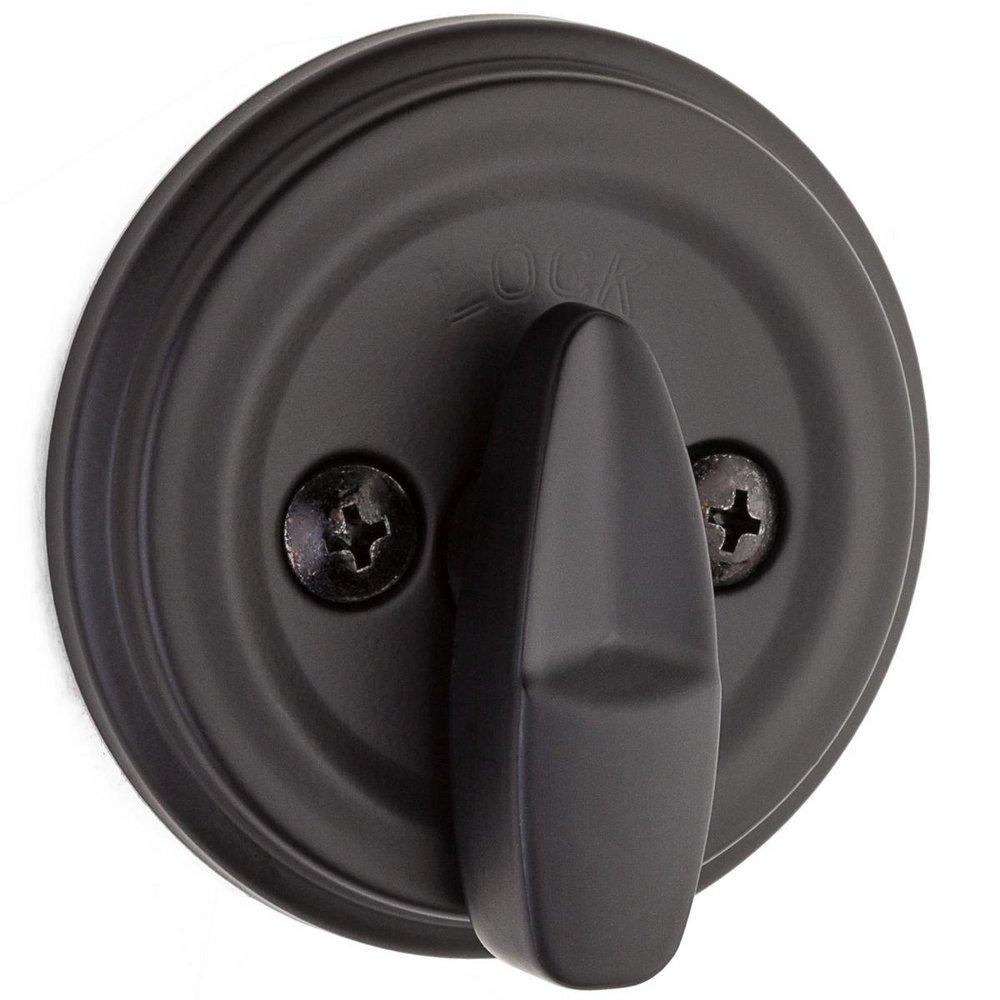 Deadbolt with Smartkey Security in Matte Black 