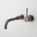 Signature Hardware Gunmetal Single Handle Wall Mount Bathroom Sink Faucet 