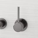 Single Handle Wall Mount Bathroom Sink Faucet in Gunmetal 