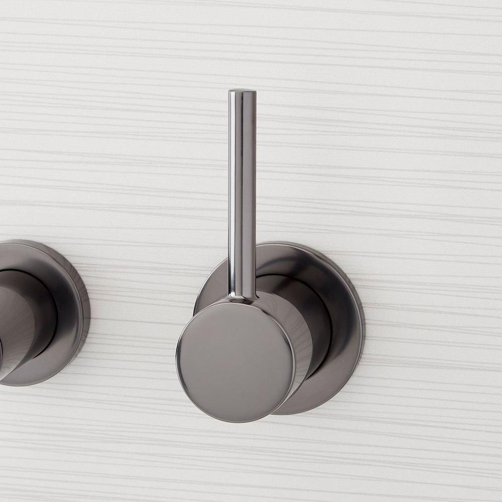 Signature Hardware Gunmetal Single Handle Wall Mount Bathroom Sink Faucet 