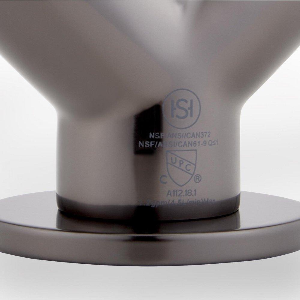 Signature Hardware Gunmetal Two Handle Monoblock Bathroom Sink Faucet 