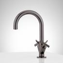 Signature Hardware Gunmetal Two Handle Monoblock Bathroom Sink Faucet 