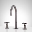 Two Handle Widespread Bathroom Sink Faucet in Gunmetal