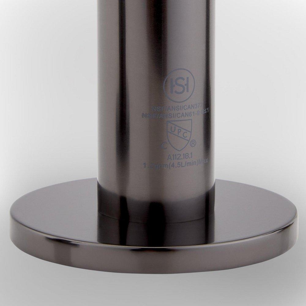 Signature Hardware Gunmetal Two Handle Widespread Bathroom Sink Faucet 