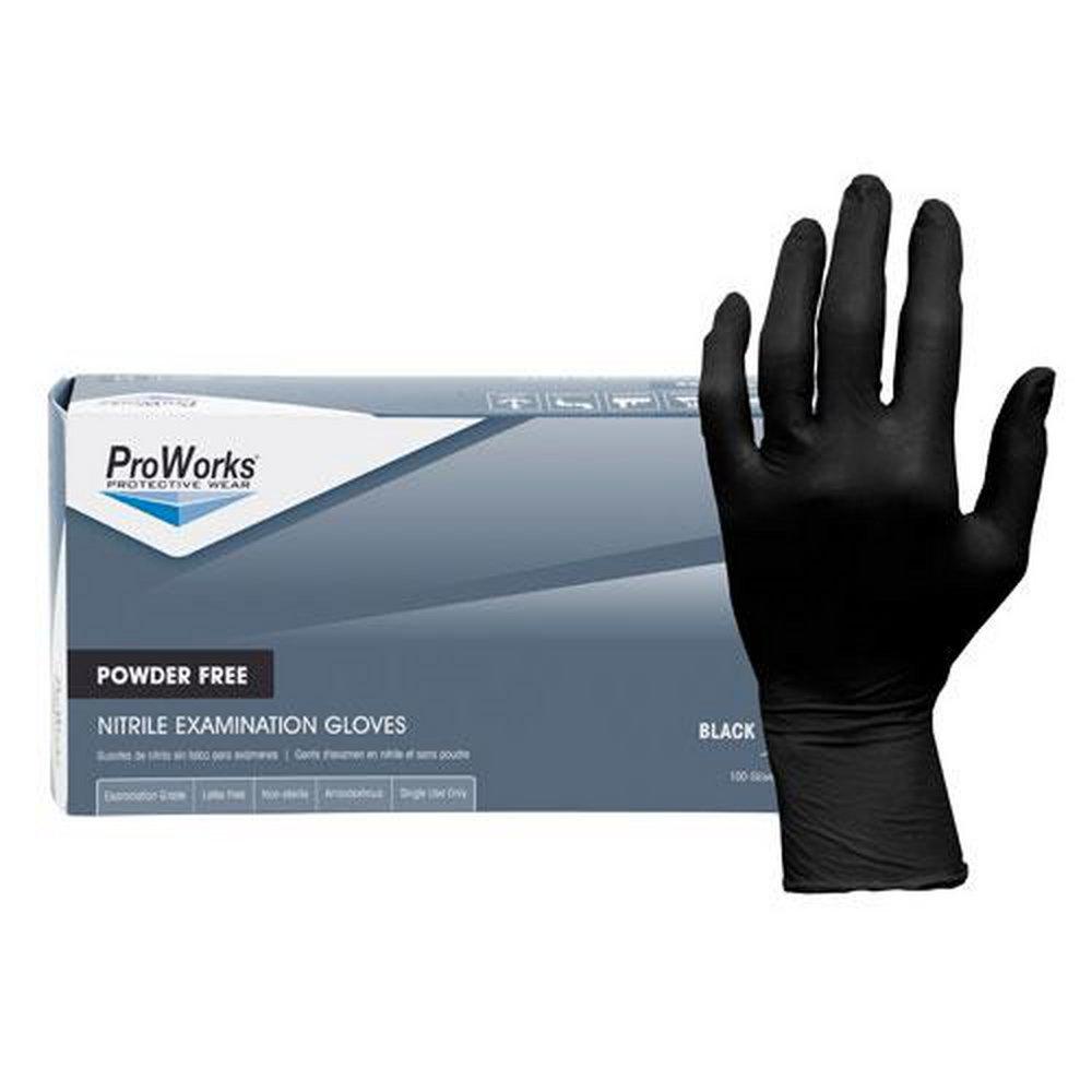 MED Size Nitrile 5 MIL Black Gloves 