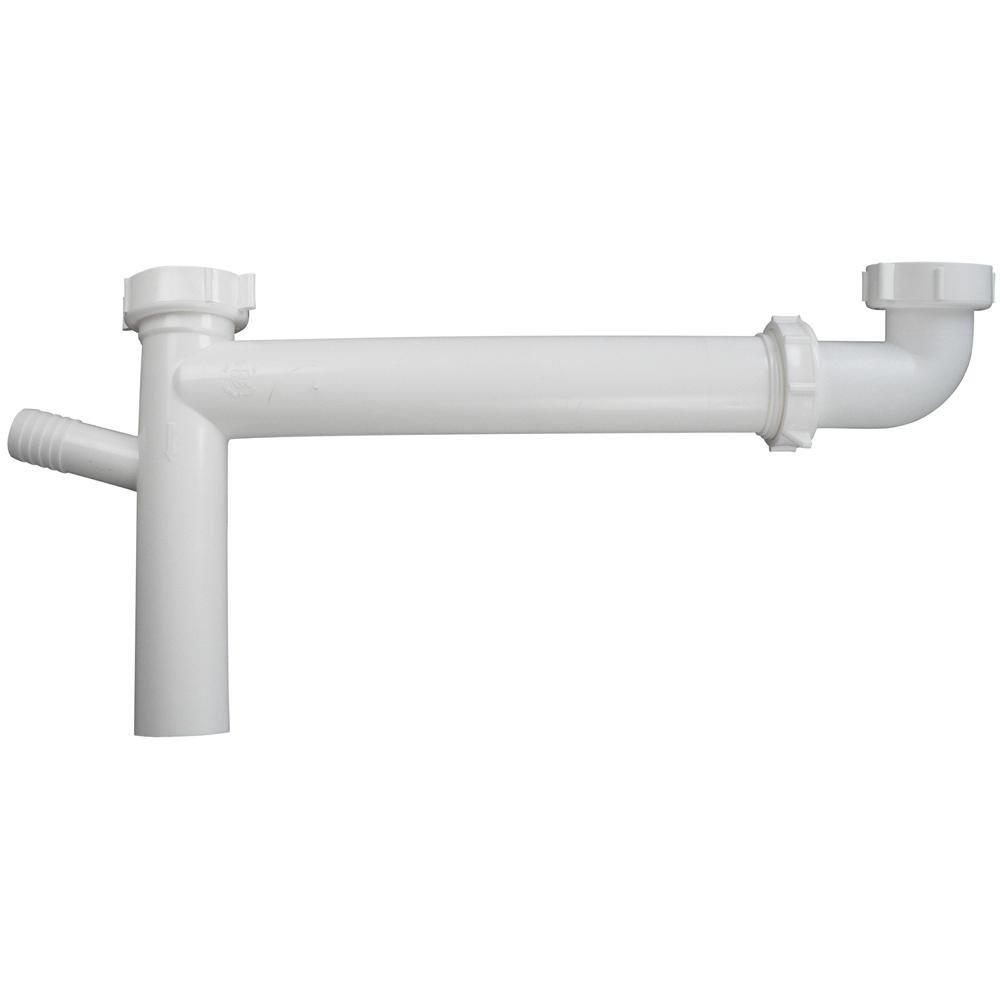Keeney White 16 in. End Outlet Waste in White 