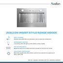Avallon Stainless Steel Built-in Range Hood in Stainless Steel 