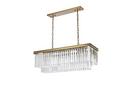 40 RECTANGLE CRYSTAL CHANDELIER SATIN GOLD 