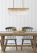 40 RECTANGLE CRYSTAL CHANDELIER SATIN GOLD 