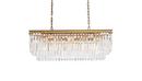 40 RECTANGLE CRYSTAL CHANDELIER SATIN GOLD 
