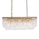 40 RECTANGLE CRYSTAL CHANDELIER SATIN GOLD 