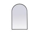 METAL FRAME ARCH MIRROR 22X36 BLACK 