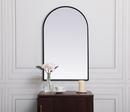 METAL FRAME ARCH MIRROR 22X36 BLACK 