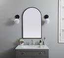 METAL FRAME ARCH MIRROR 22X36 BLACK 