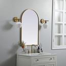 METAL FRAME ARCH MIRROR 22X36 BRASS 