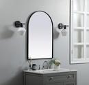 METAL FRAME ARCH MIRROR 24X36 BLACK 