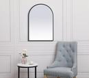 METAL FRAME ARCH MIRROR 24X36 BLACK 