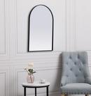 METAL FRAME ARCH MIRROR 24X36 BLACK 