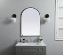 METAL FRAME ARCH MIRROR 24X36 BLACK 