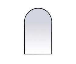 24 in. x 40 in. Arch Mirror in  Black