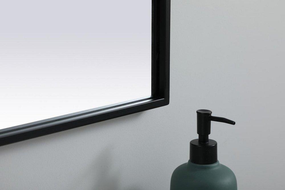 METAL FRAME ARCH MIRROR 27X40 BLACK 