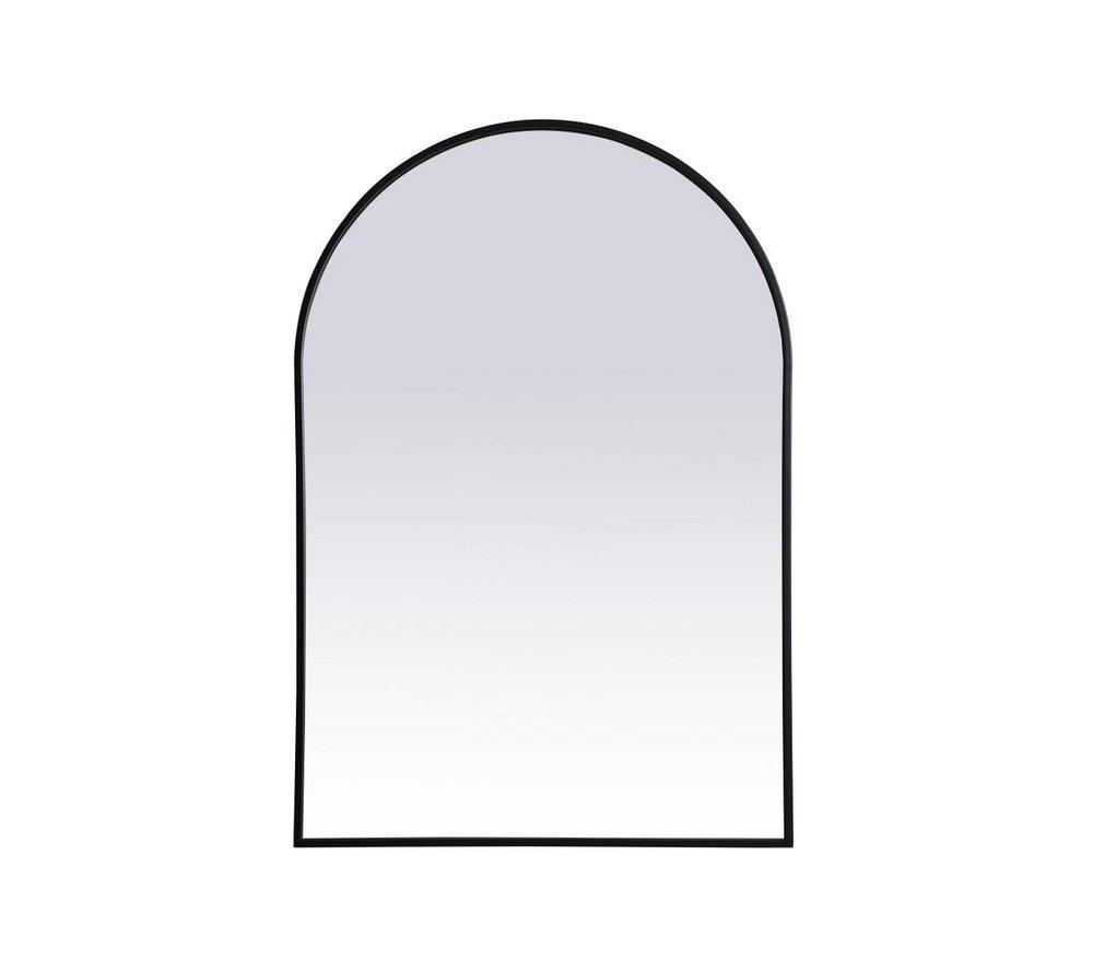 METAL FRAME ARCH MIRROR 27X40 BLACK 