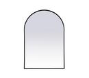 27 in. x 40 in. Arch Mirror in  Black