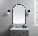 METAL FRAME ARCH MIRROR 27X40 BLACK 
