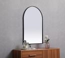 METAL FRAME ARCH MIRROR 27X40 BLACK 