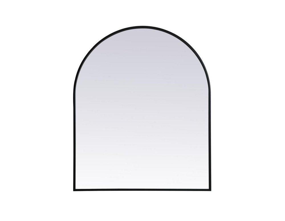 METAL FRAME ARCH MIRROR 30X36 BLACK 